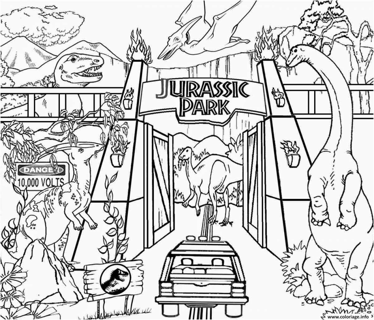 Large jurassic park coloring book
