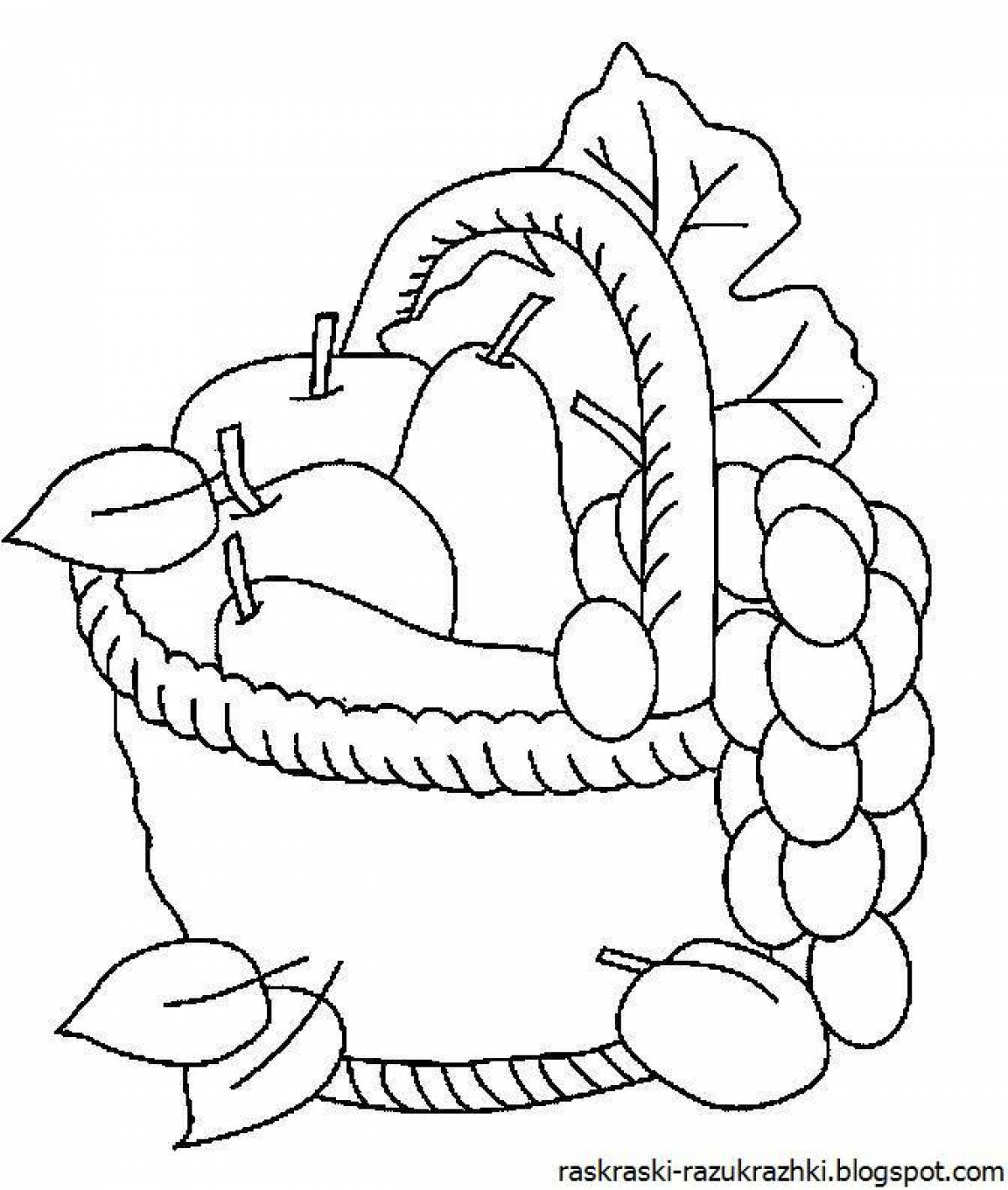 Cheerful still life coloring for children