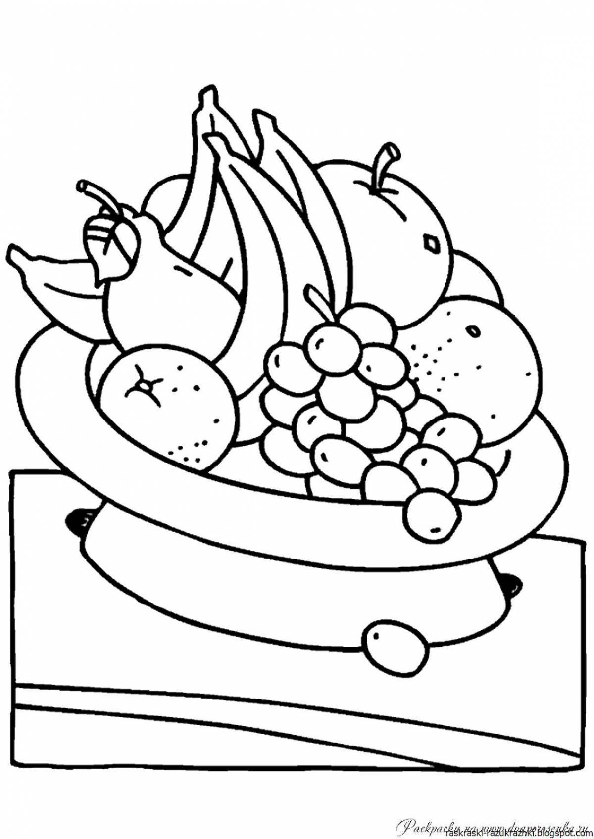 Fancy still life coloring for kids