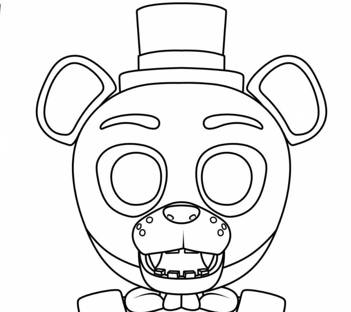 Freddy's colorful coloring page