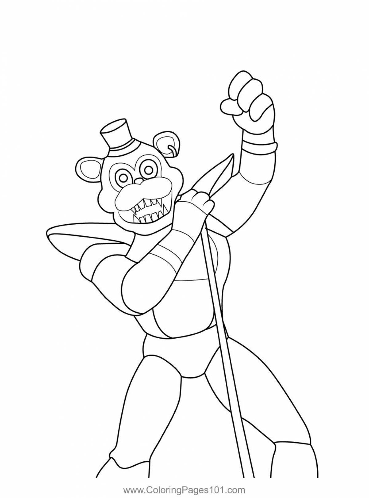 Glorious freddy coloring