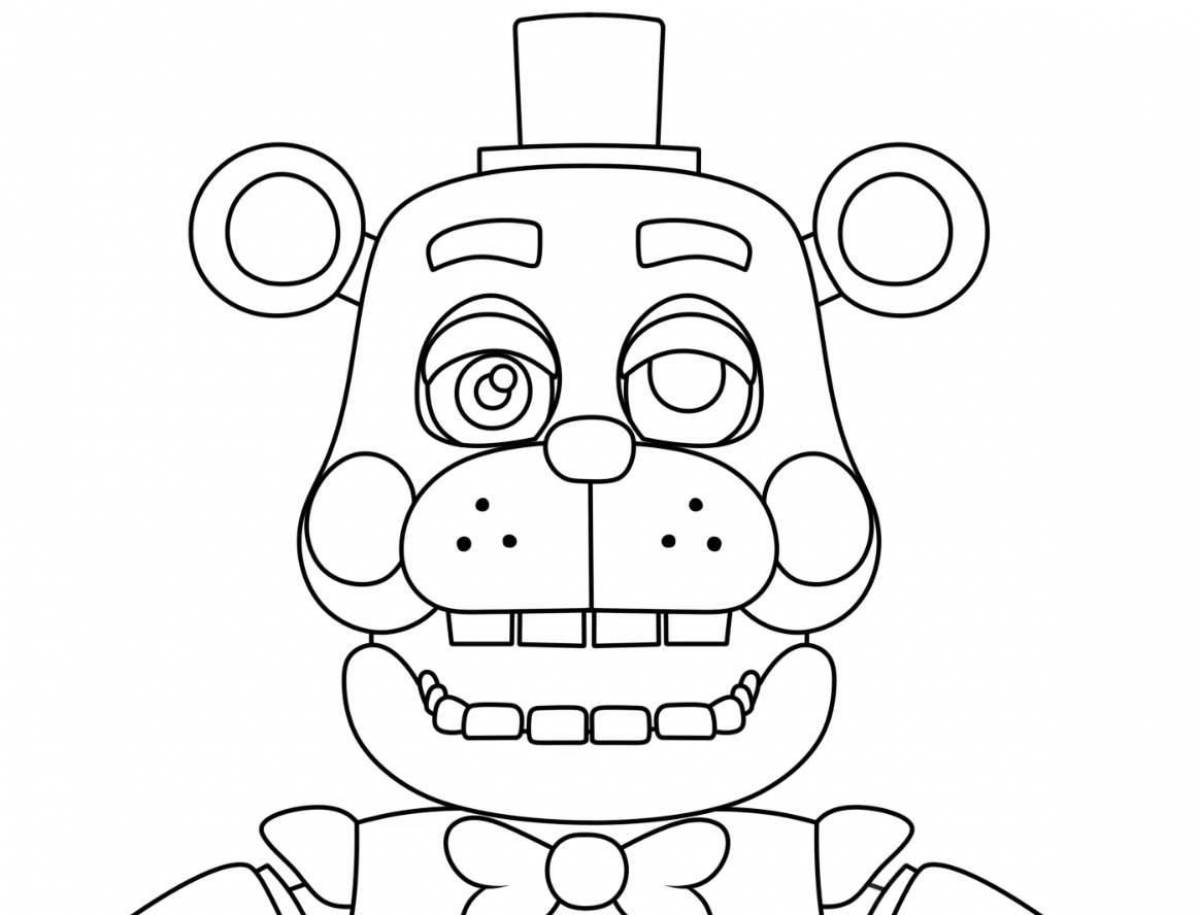 Glittering Freddy coloring page