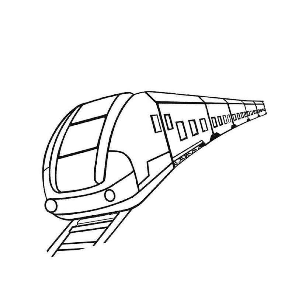 A fun subway coloring book for kids