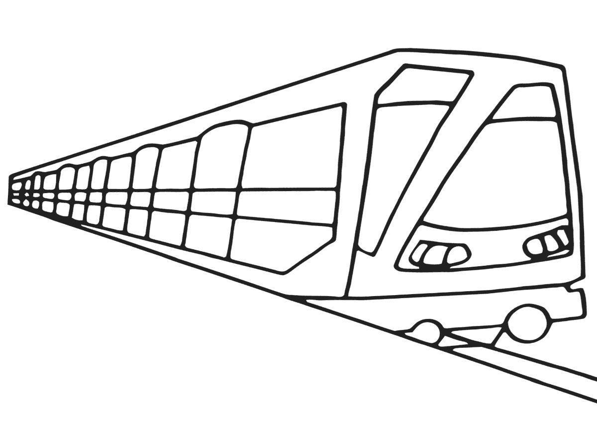 Adorable subway coloring book for kids