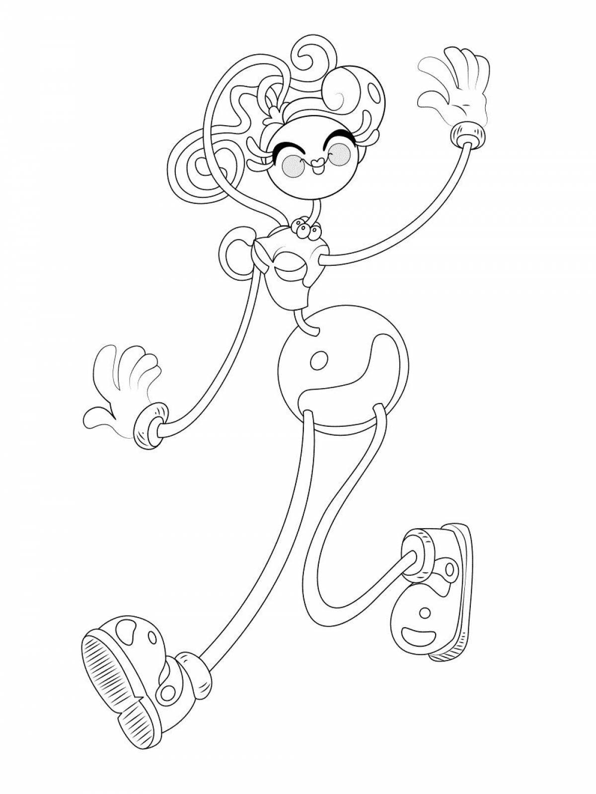 Exquisite long-legged mom coloring book for kids