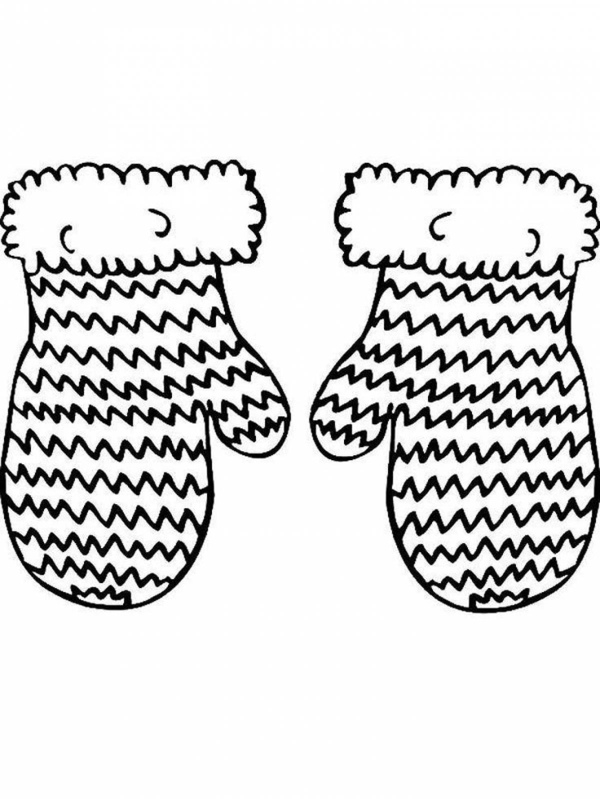 Shining mittens coloring book for 3-4 year olds