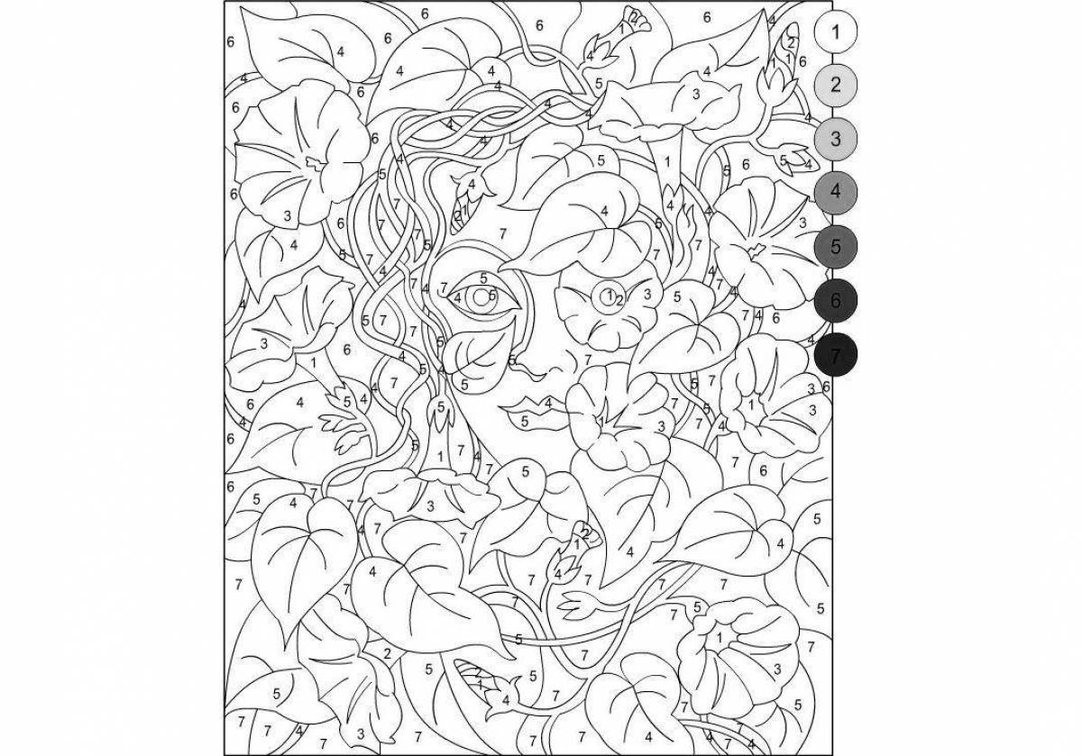 Entertaining phone games by numbers coloring book