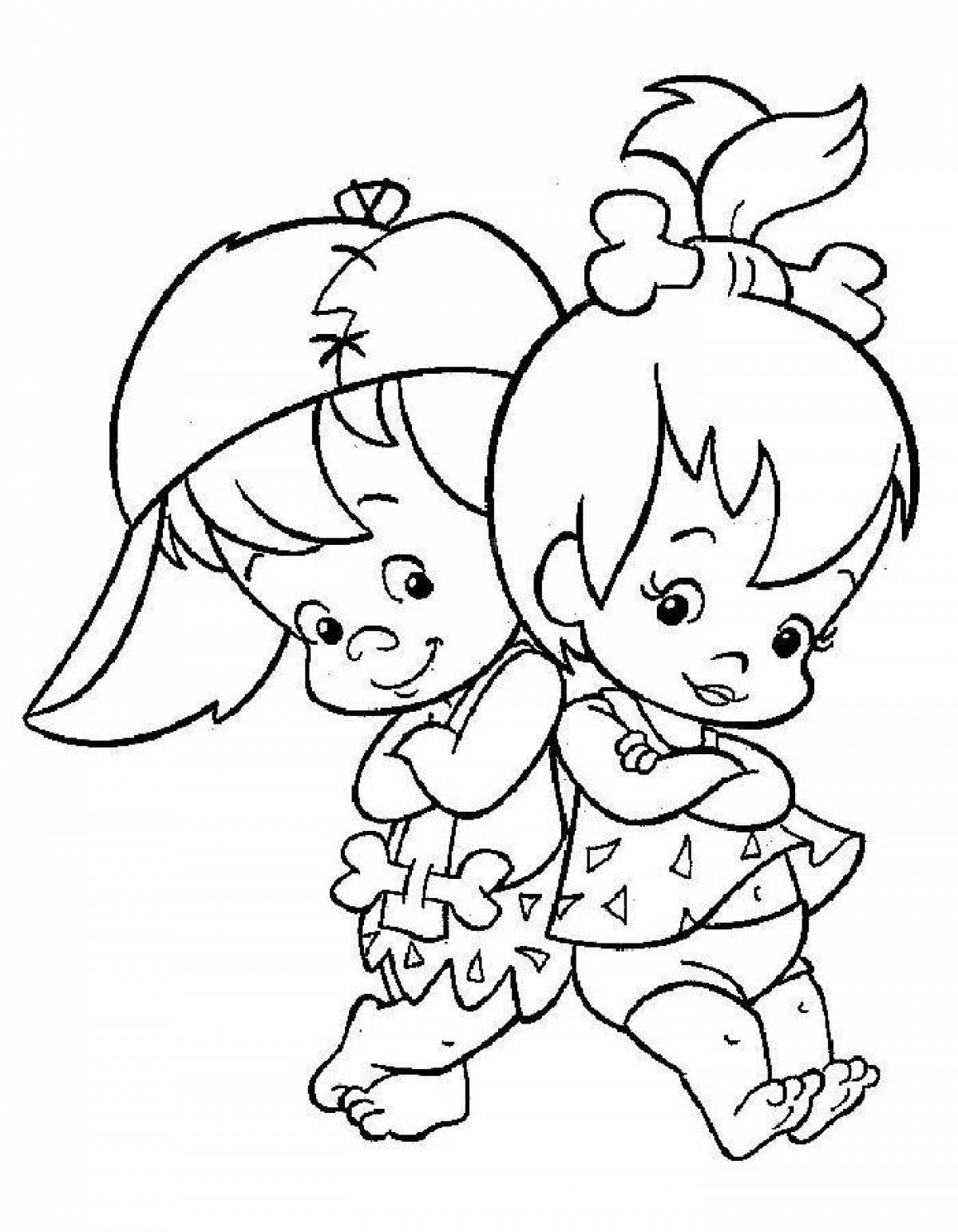 Color Explosion Coloring Page for 4-5 year old boys