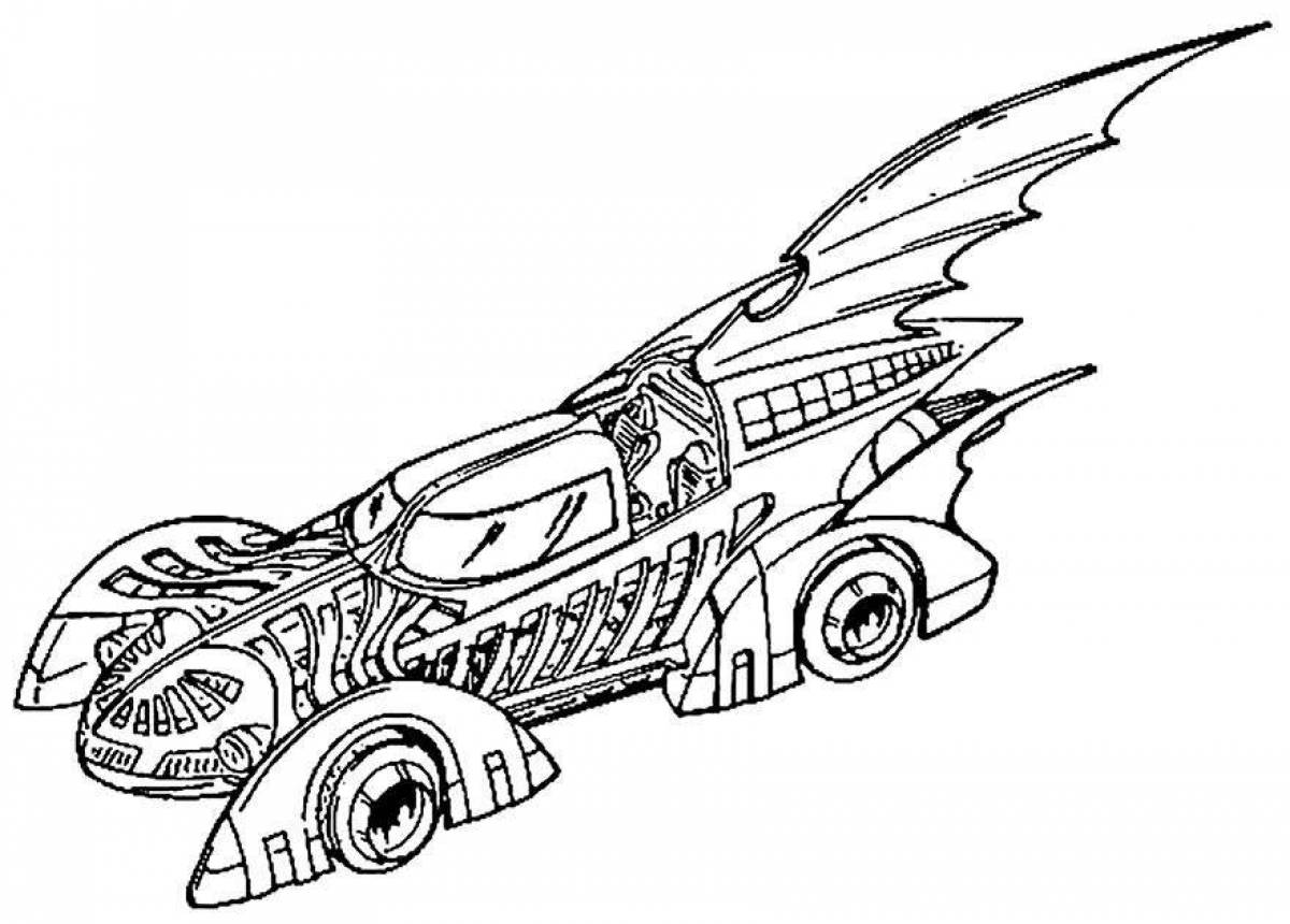 Batmobile Radiant Coloring Page