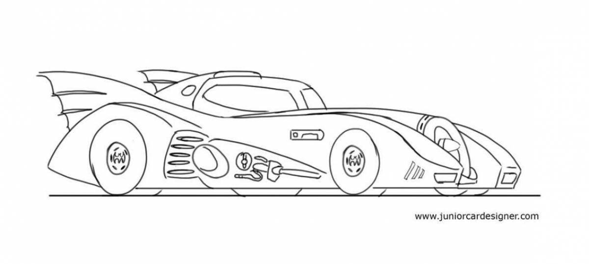 Awesome Batmobile Coloring Page