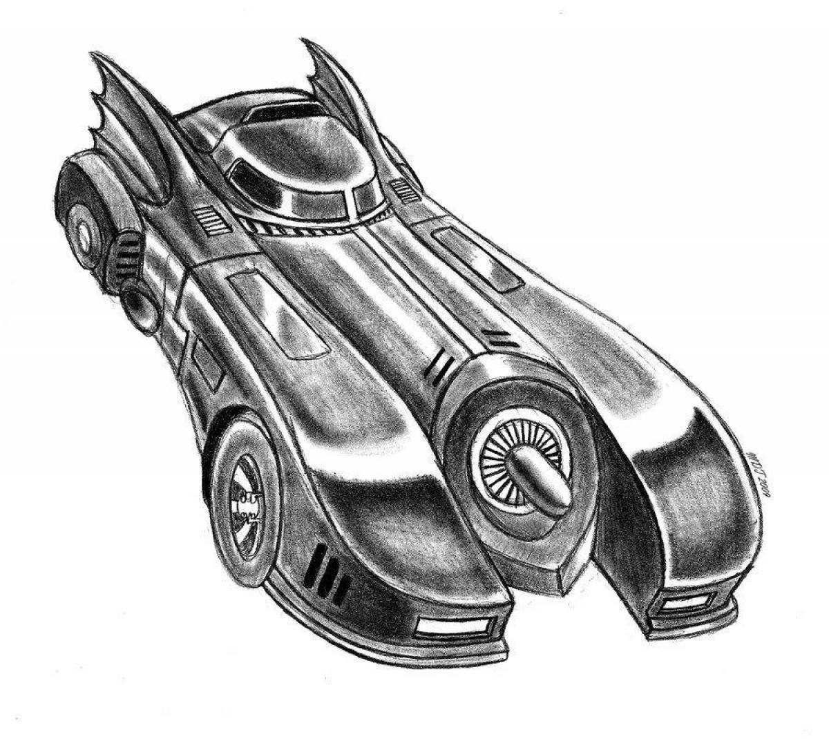 Outstanding Batmobile Coloring Page