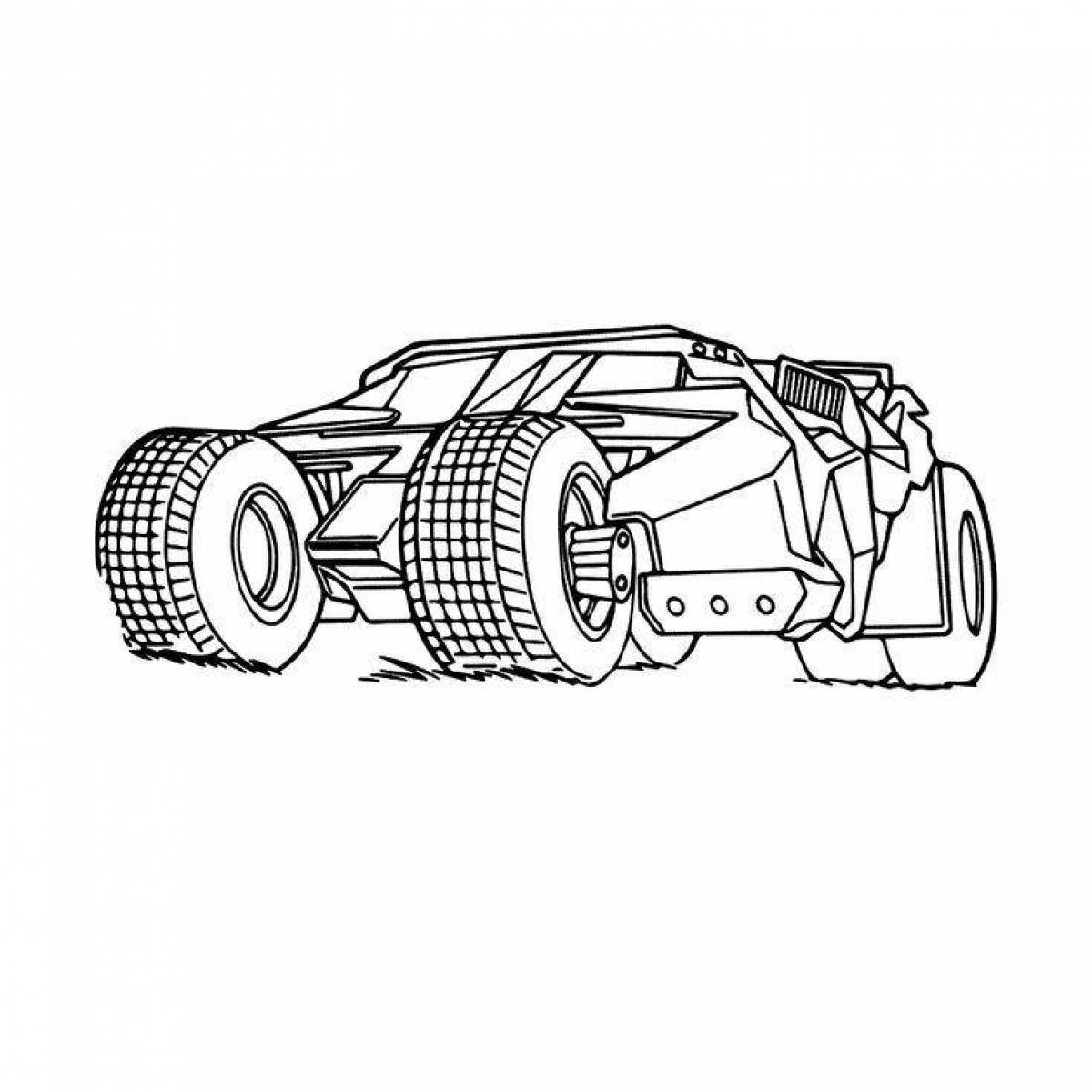 Deluxe Batmobile Coloring Page