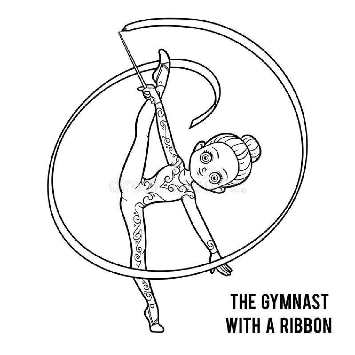 Brilliant rhythmic gymnastics coloring book
