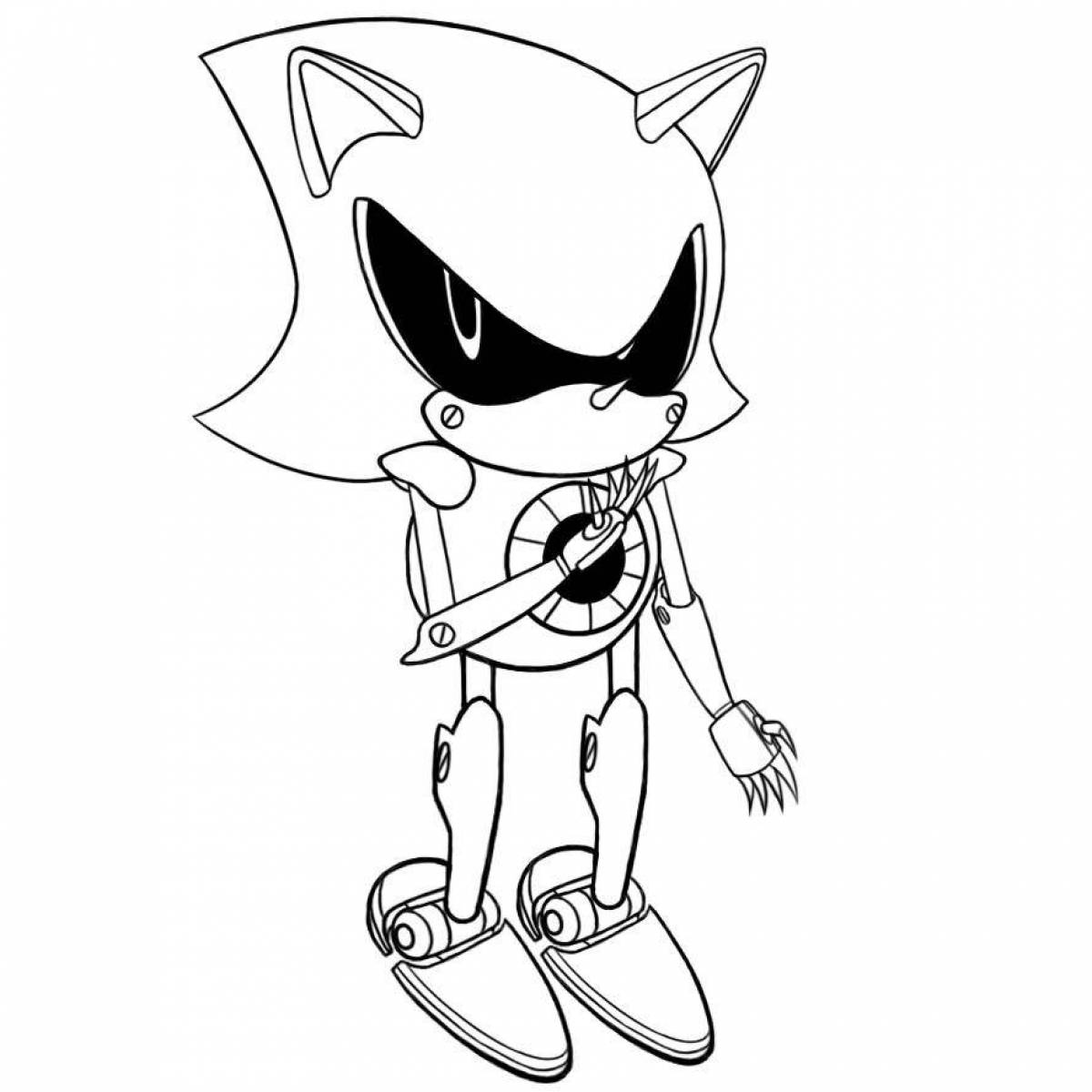 Sonic robot bold coloring