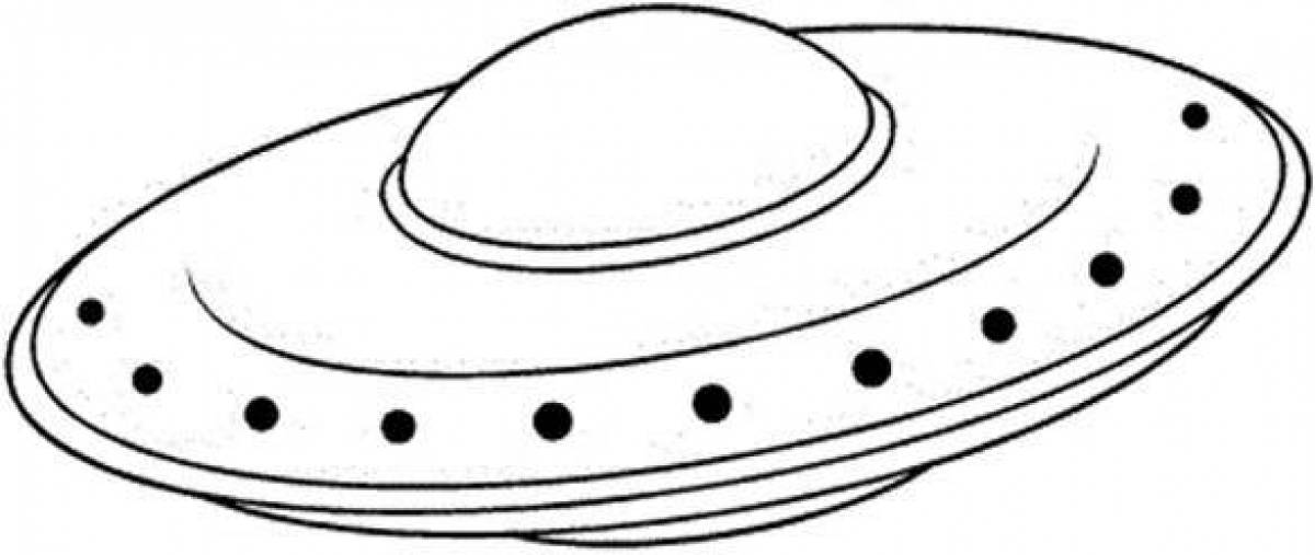 Летающая тарелка рисунок простой