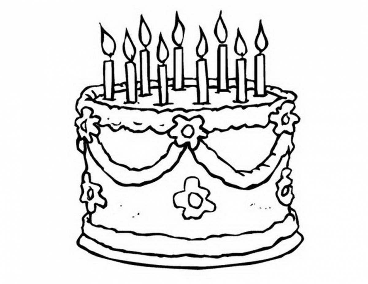 Что можно дедушке нарисовать на день рождения. Рисунок на день рождения. Раскраска торт. Раскраска торт на день рождения. Ресункина день рождения.