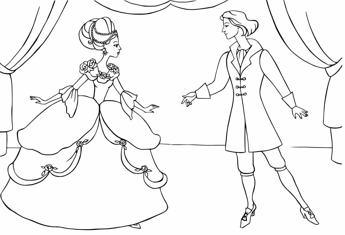 Gorgeous prince and princess coloring book