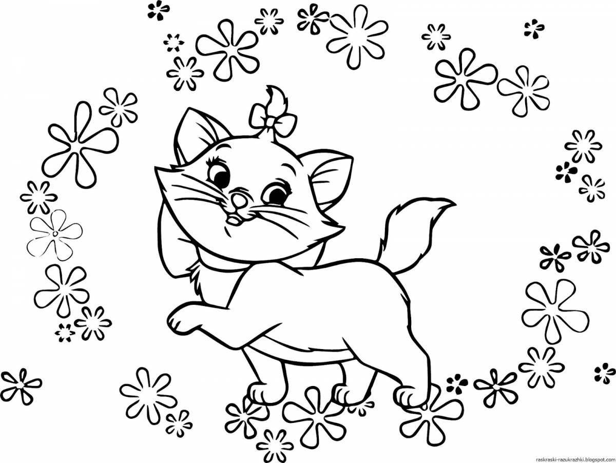 Majestic cats coloring pages for girls
