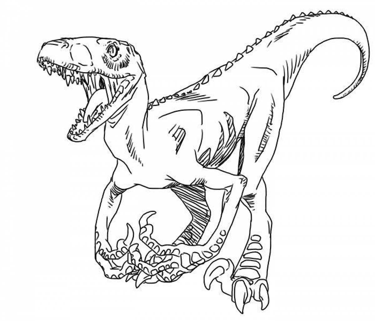 Coloring page magnificent velociraptor