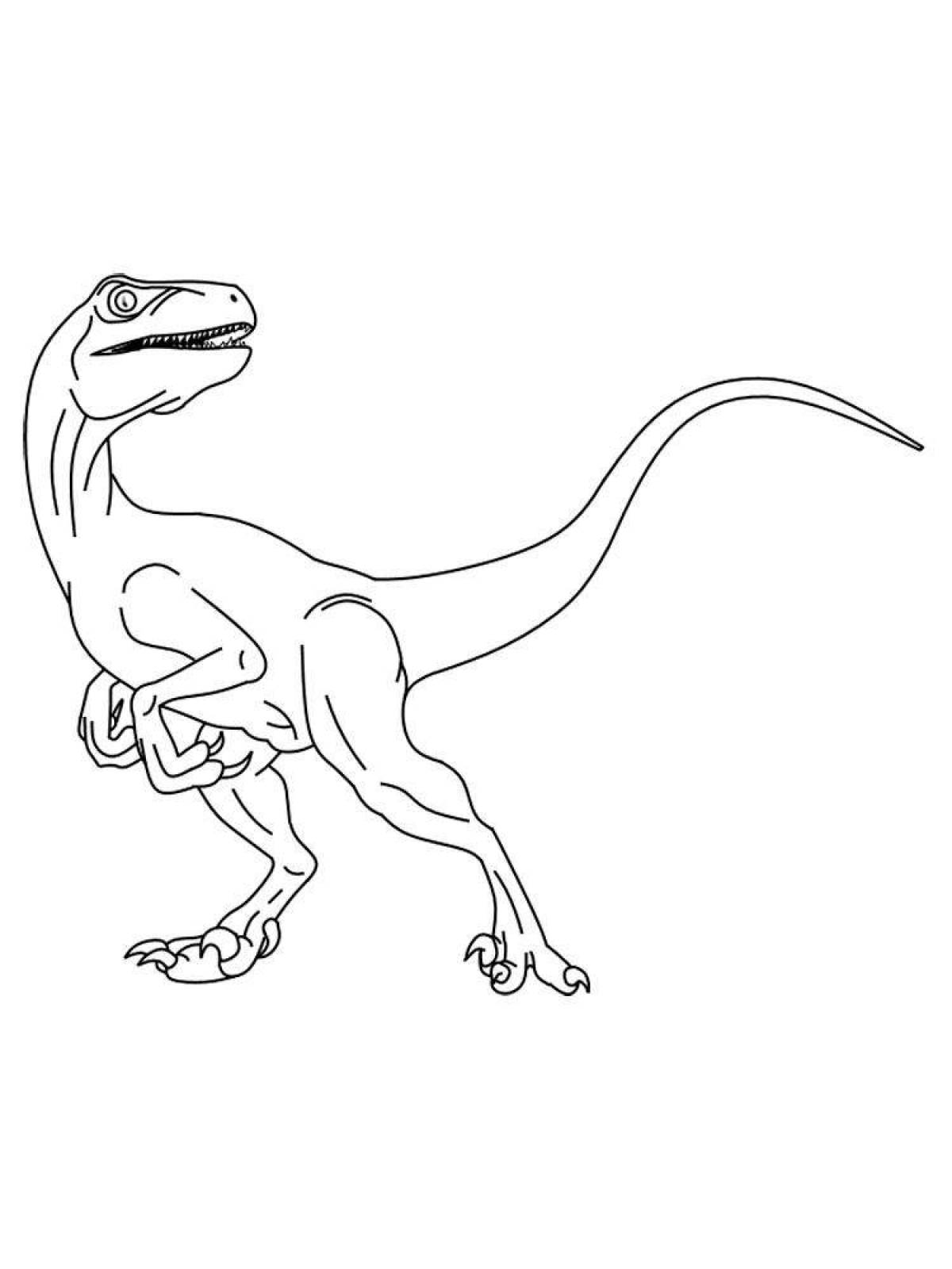 Velociraptor humorous coloring book