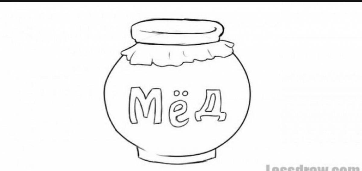 Animated honey coloring page