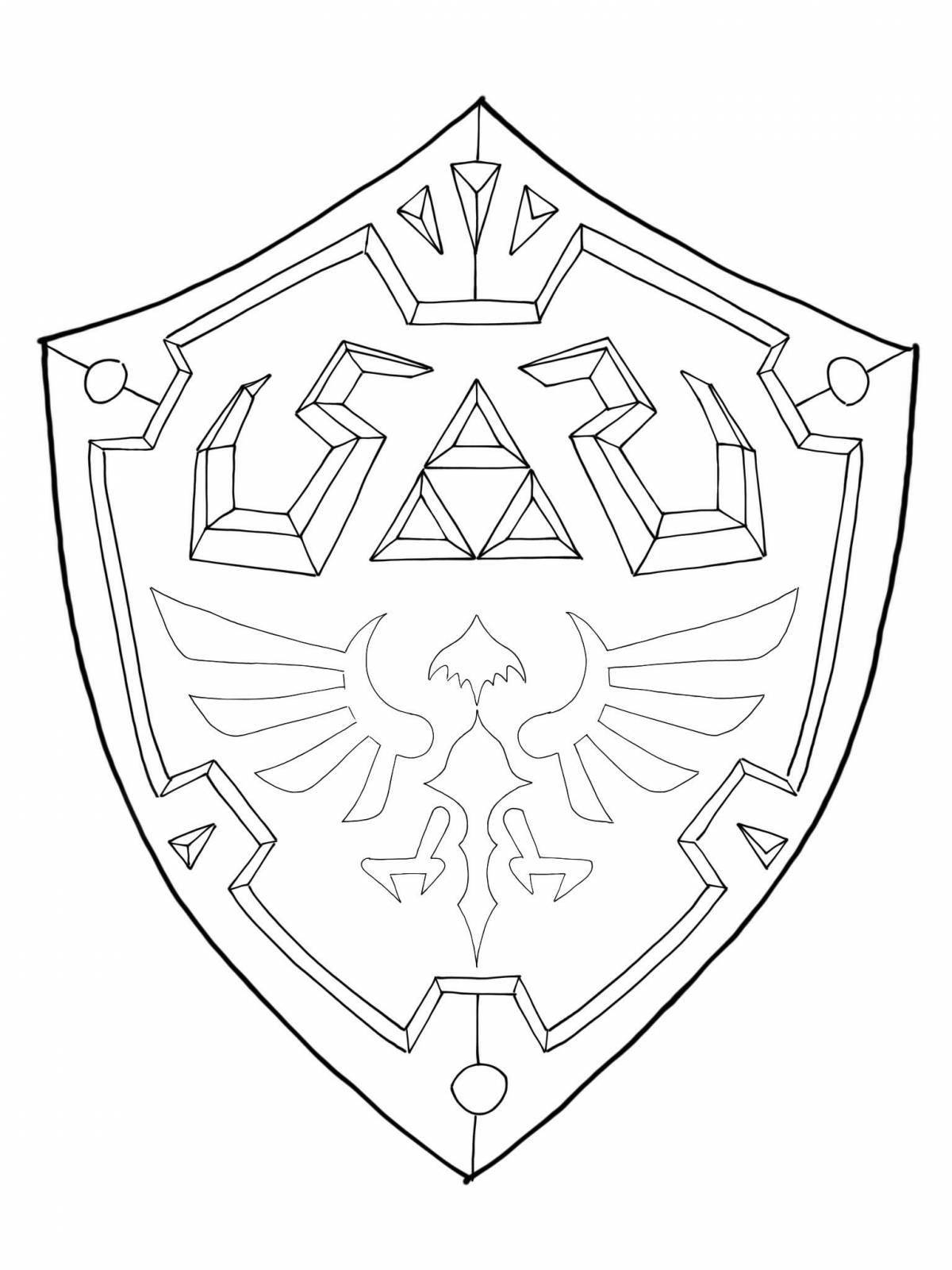 Fat Shield Coloring Page