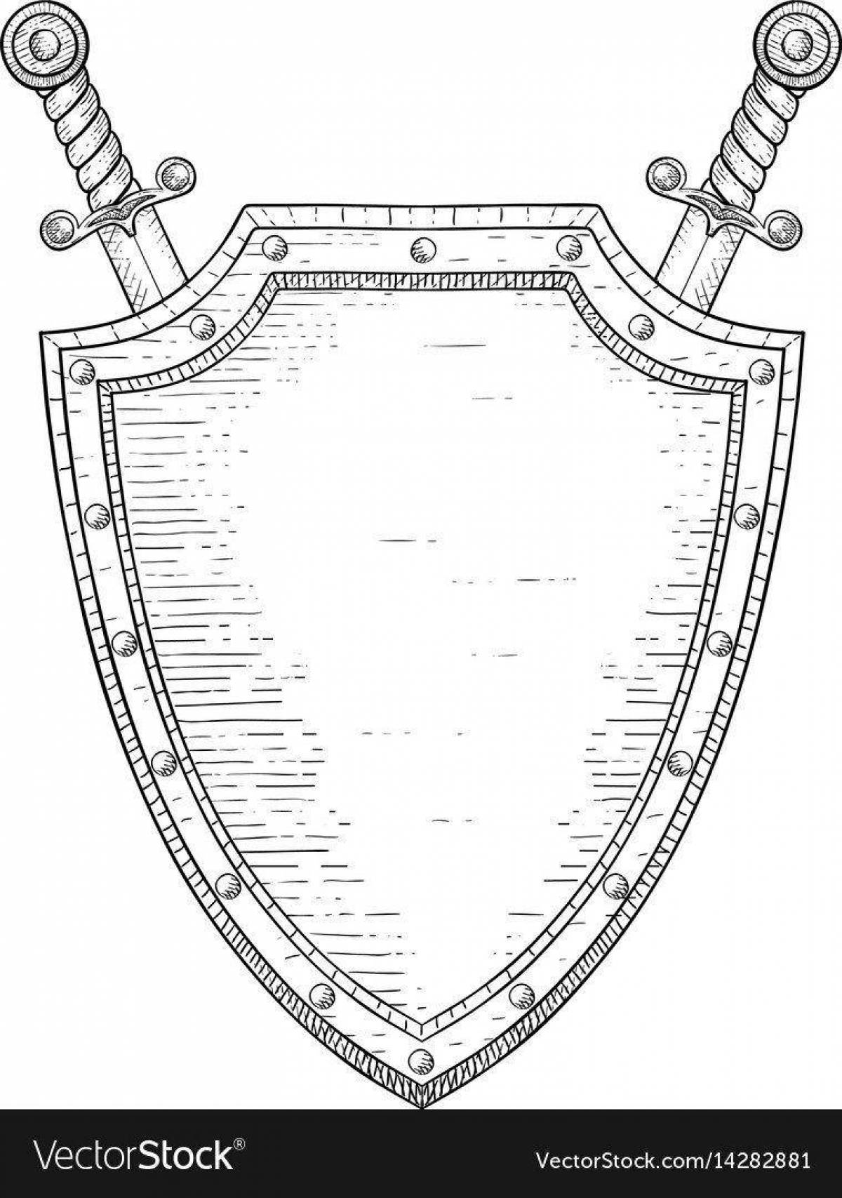 Composite shield coloring page