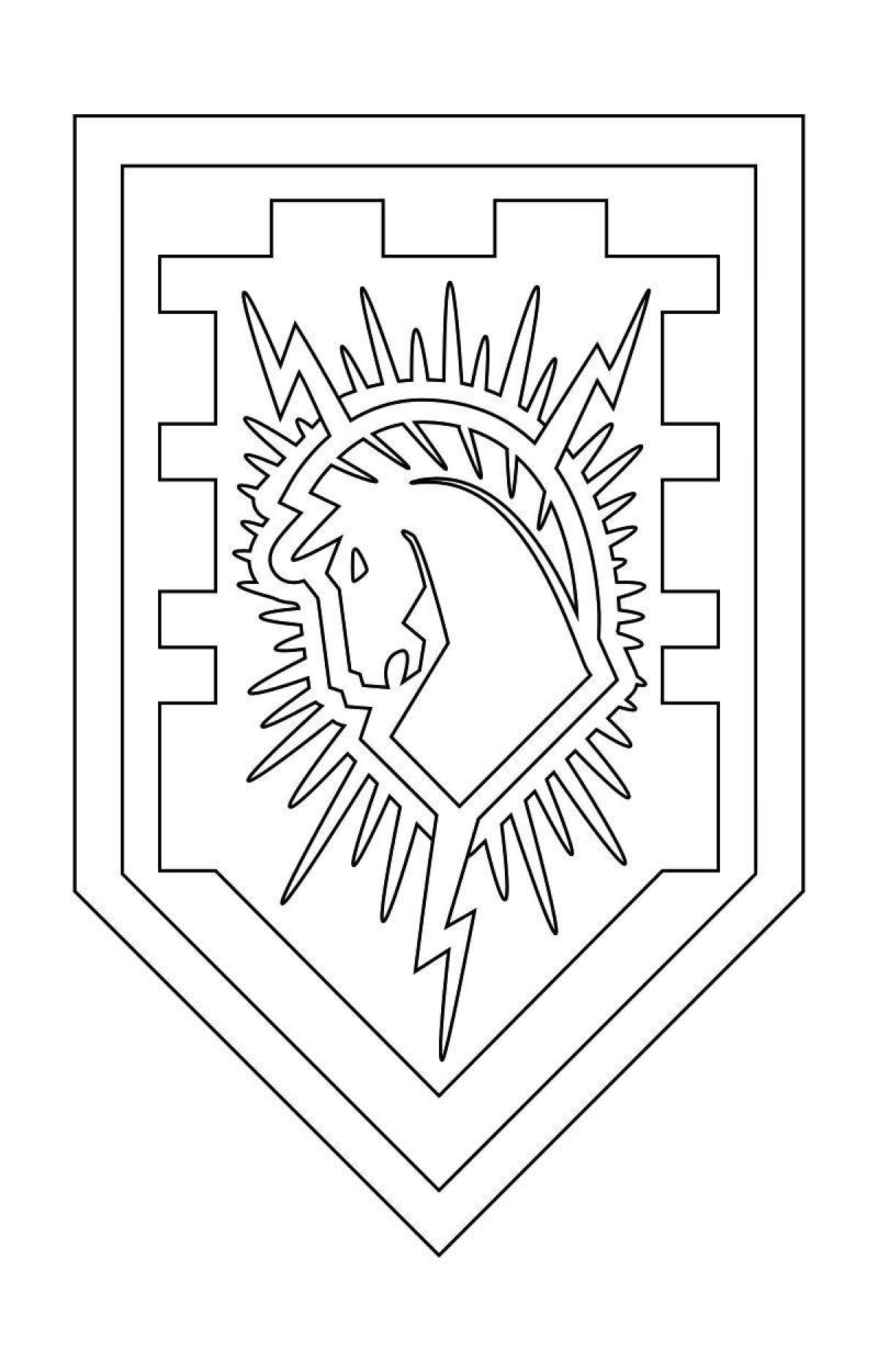 Delicate Shield Coloring Page