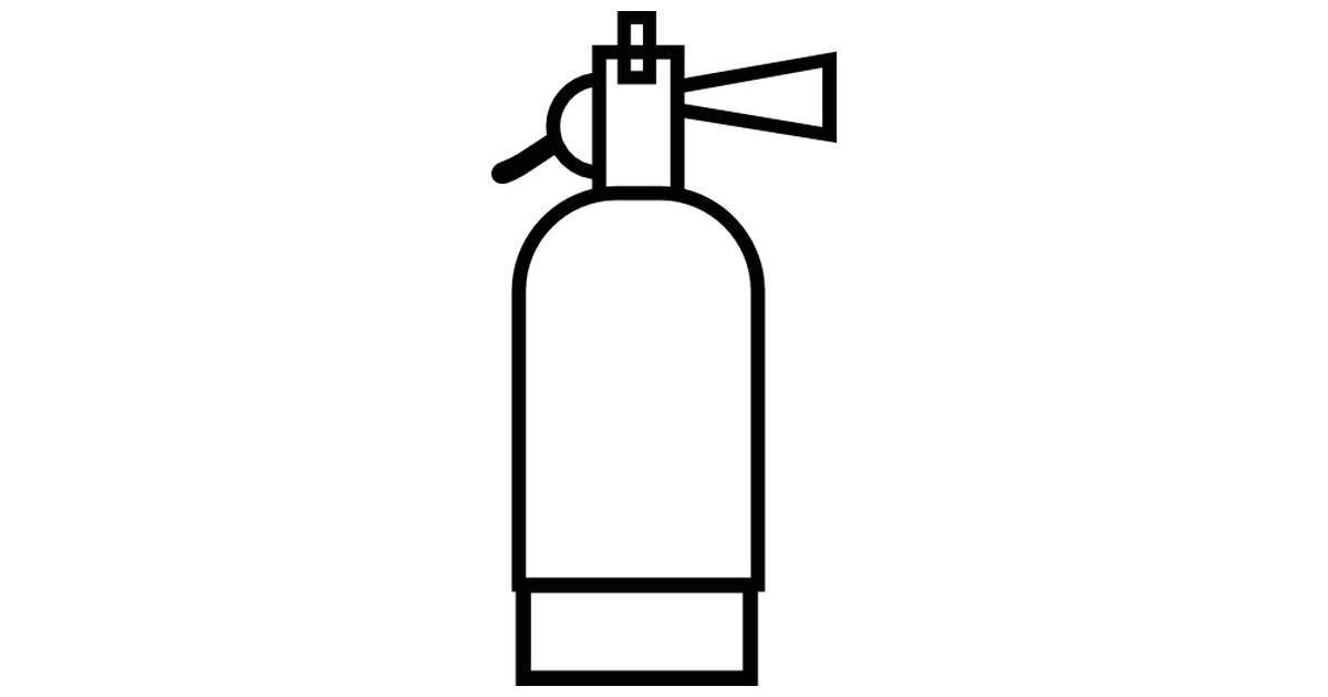 Coloring page attractive fire extinguisher