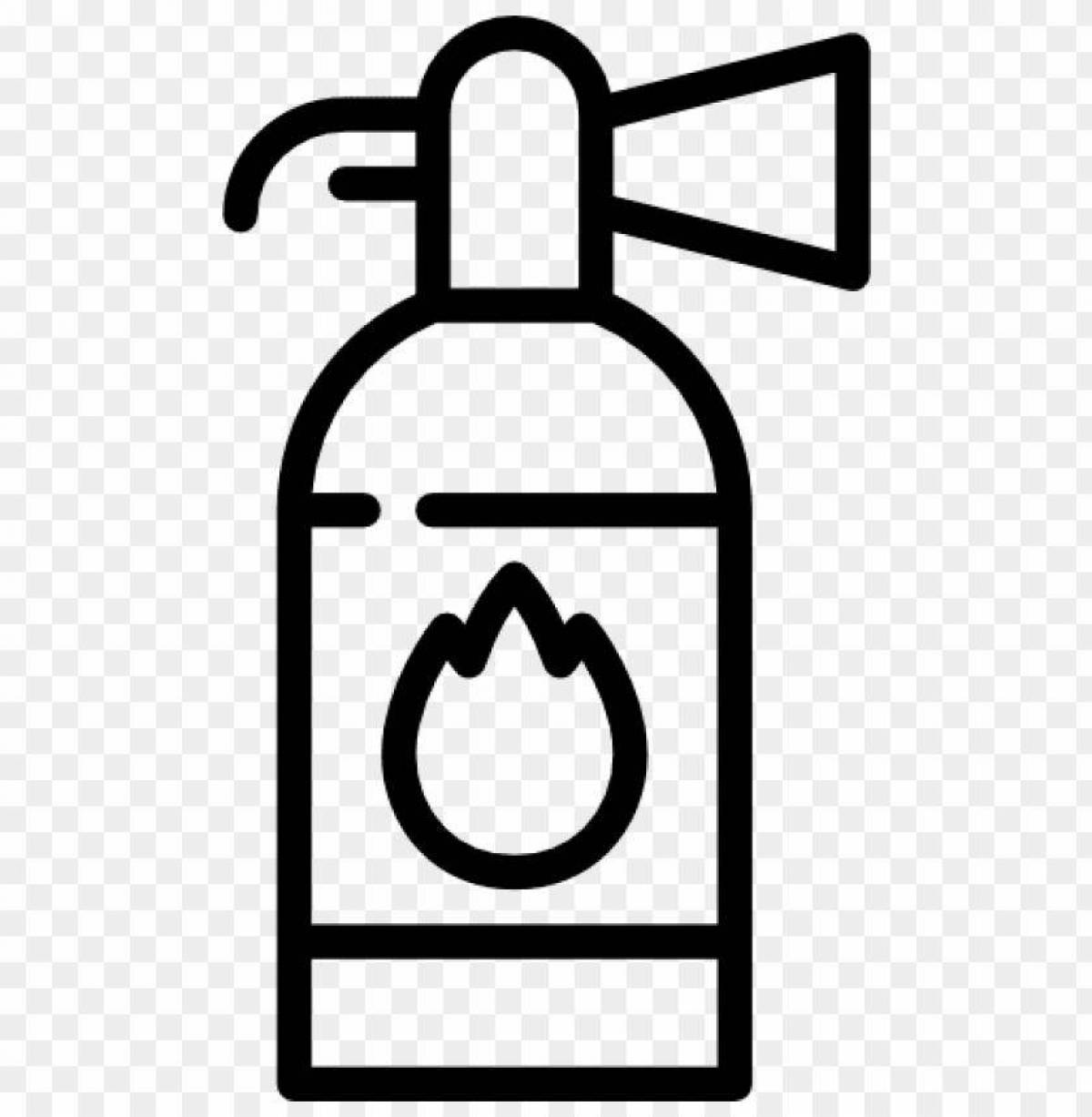 Attractive fire extinguisher coloring book