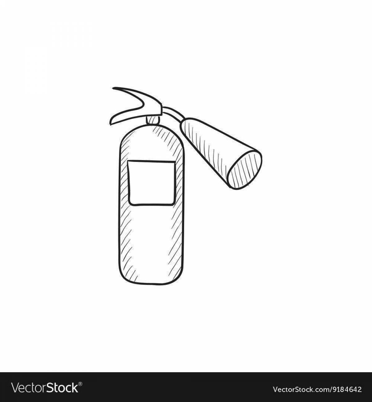 Inviting fire extinguisher coloring page