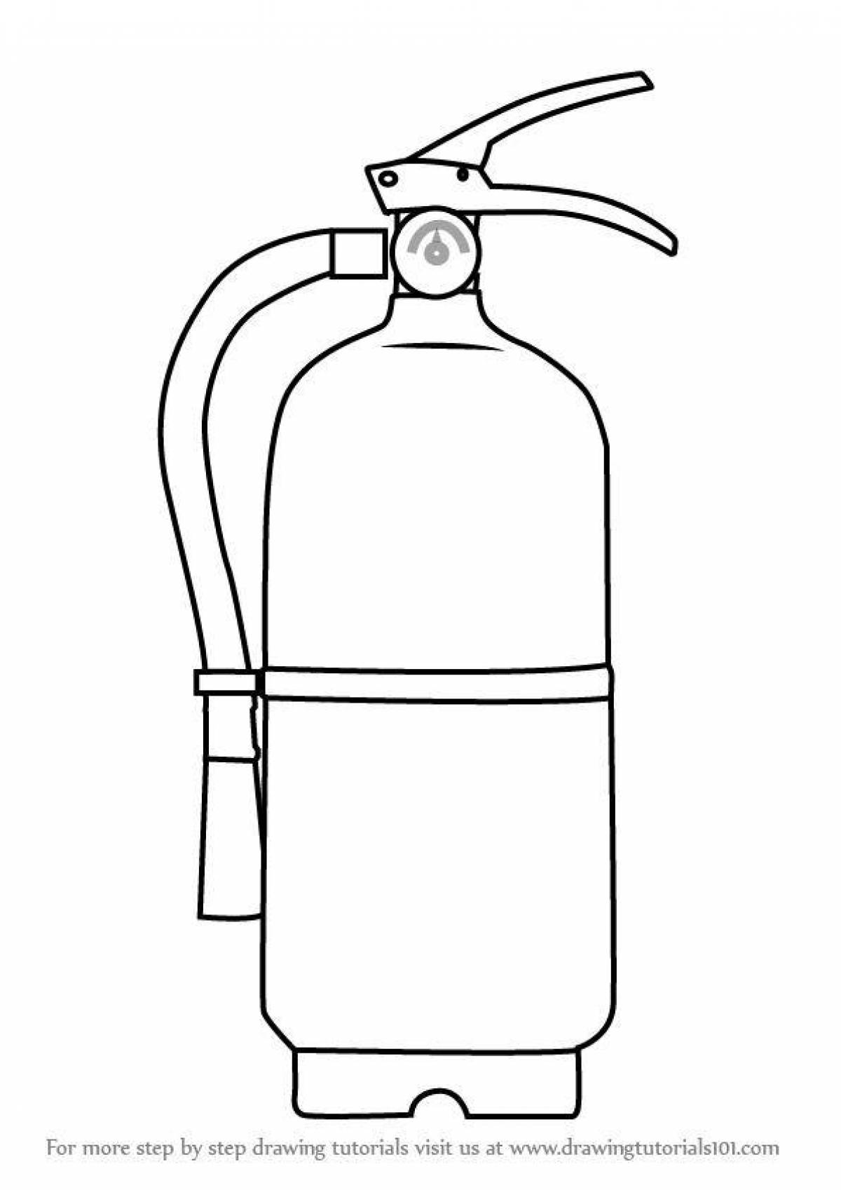 Coloring page spectacular fire extinguisher