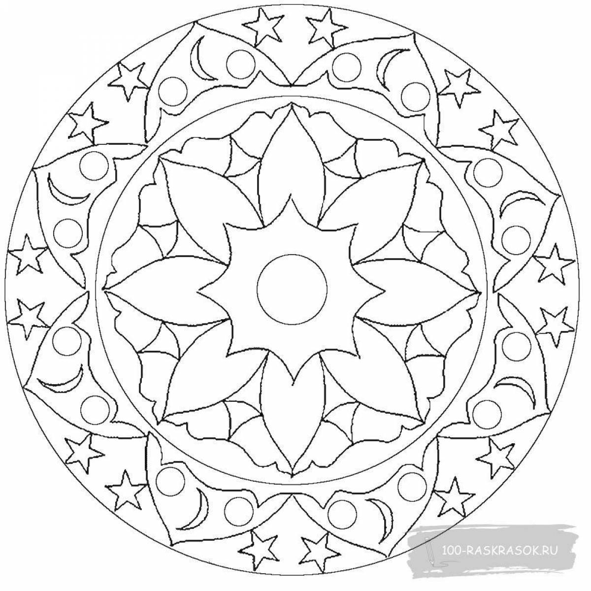 Shining ornament coloring page