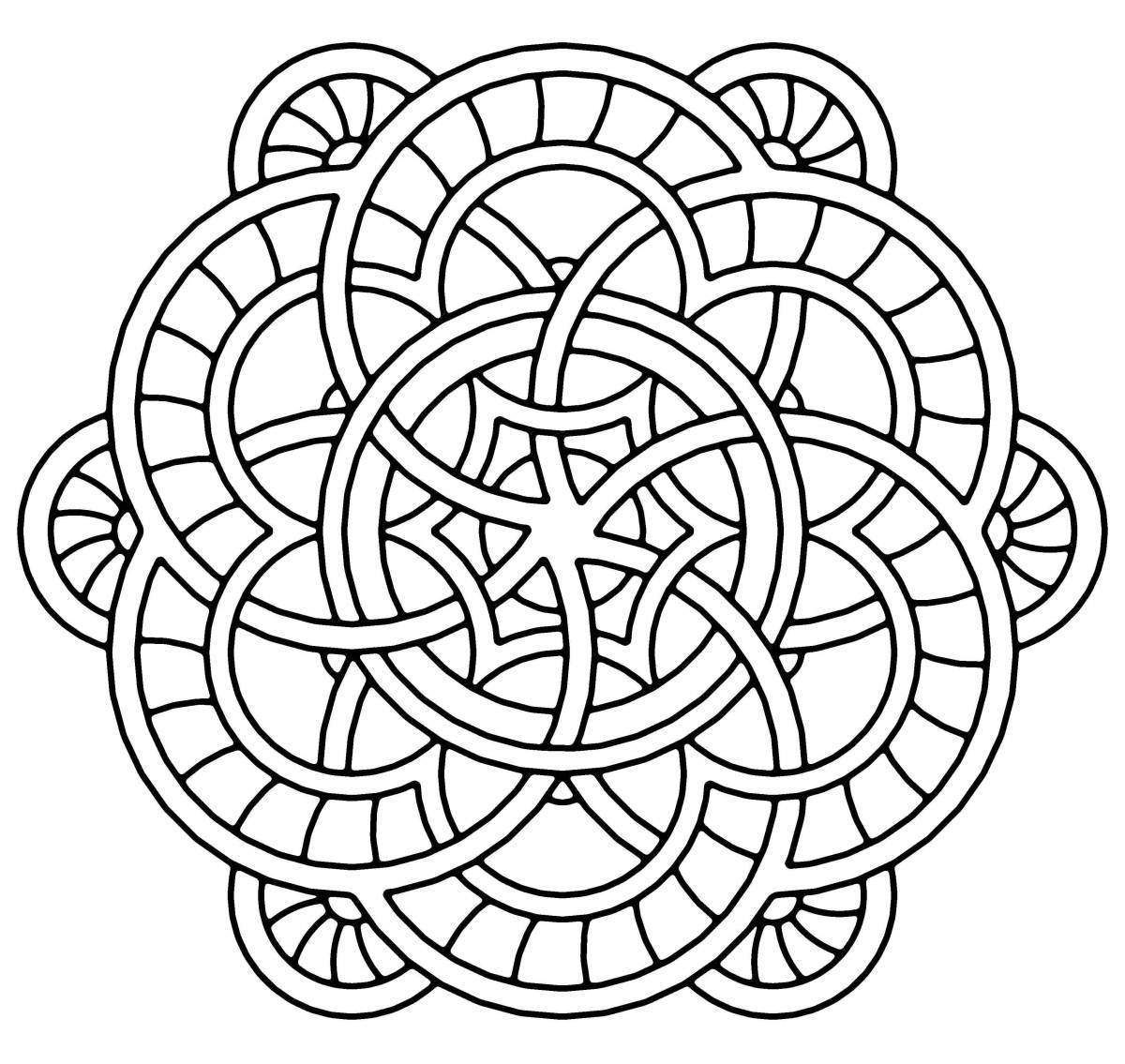 Colorful ornament coloring page
