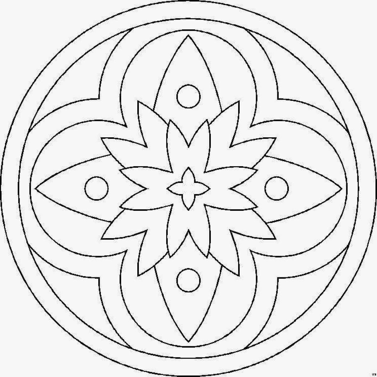 Dazzling coloring page ornament