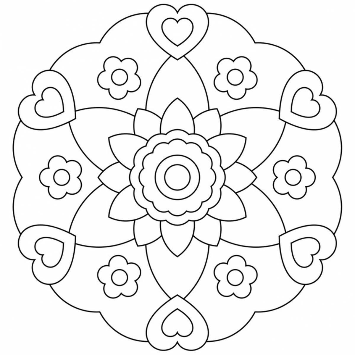 Beautiful coloring page ornament
