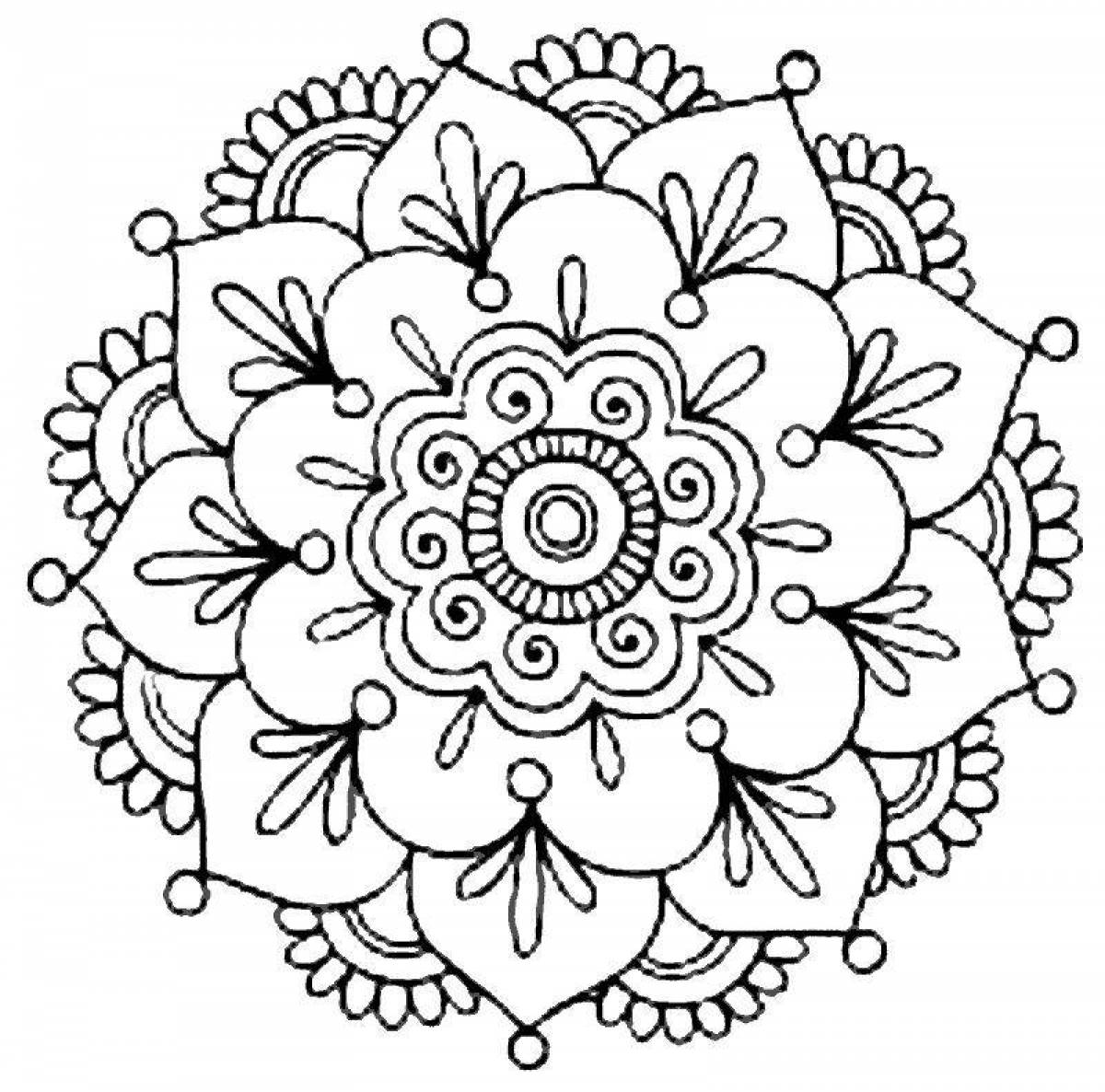 Awesome coloring page ornament