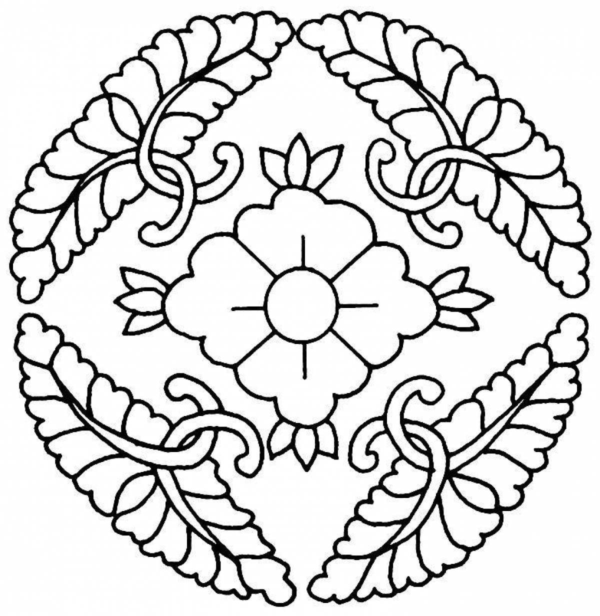 Luxury ornament coloring page