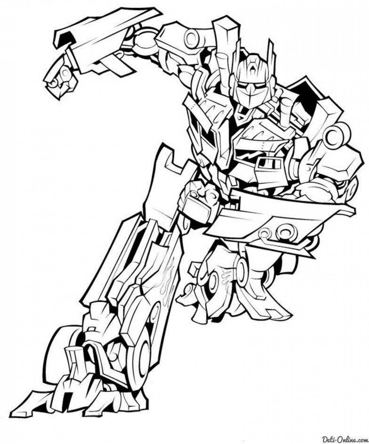 Optimus playful coloring page