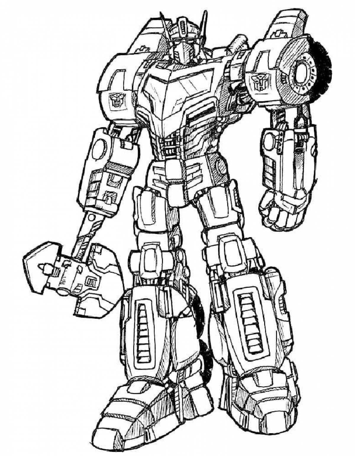 Coloring page brave optimus