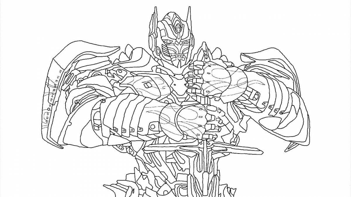 Optimus fantasy coloring page