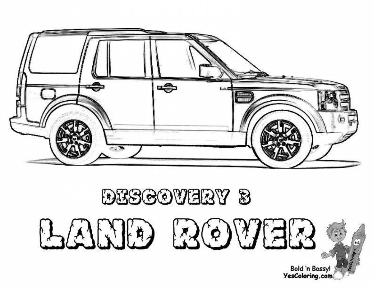 Впечатляющая раскраска range rover