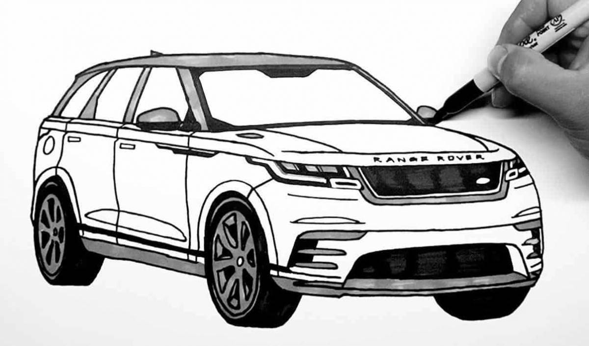 Impeccable range rover coloring page