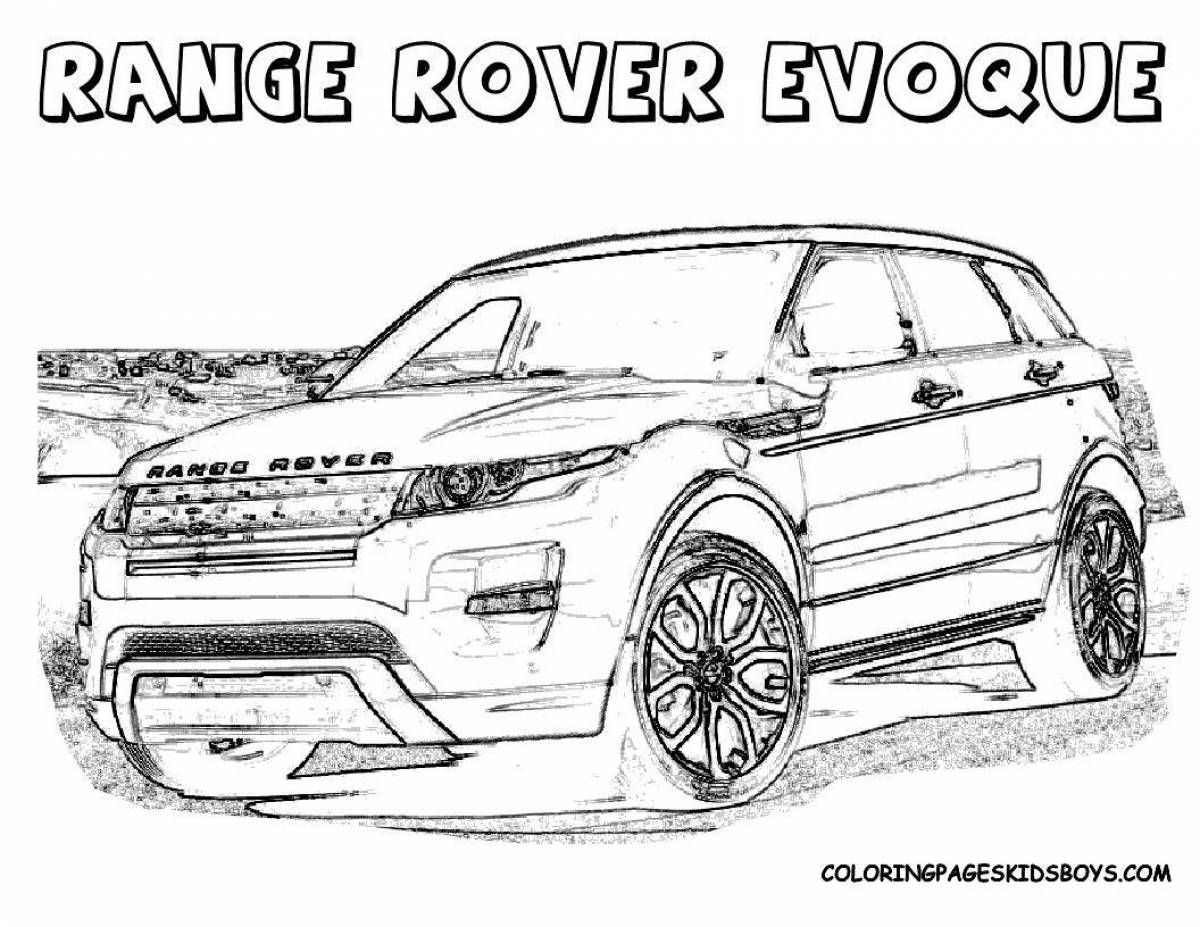 Раскраска великодушный range rover