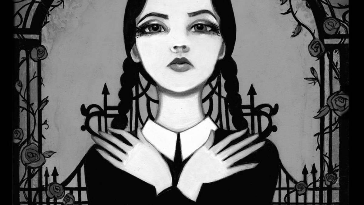 Coloring page addams amazing environment 2022