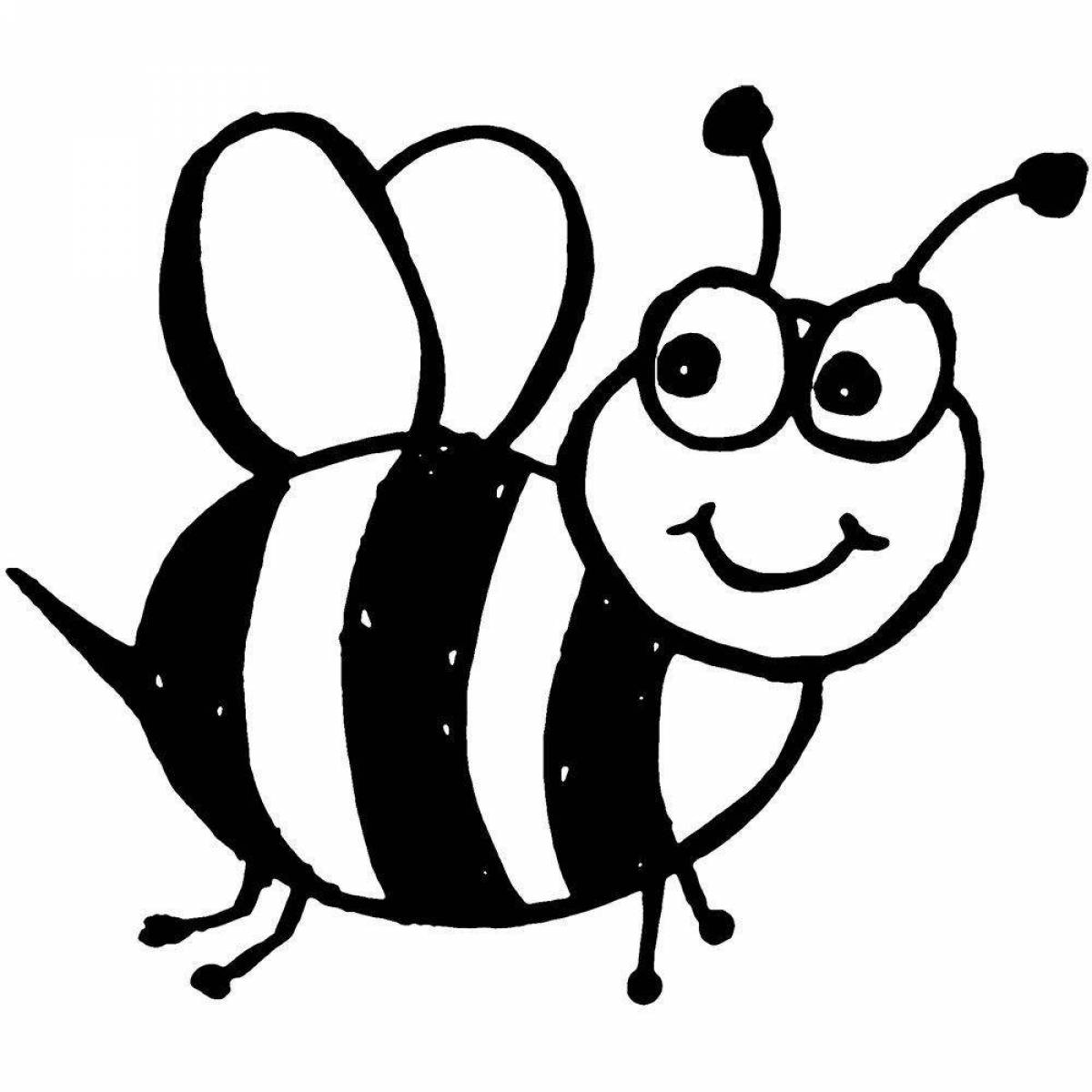 Восхитительная пчела-раскраска для детей