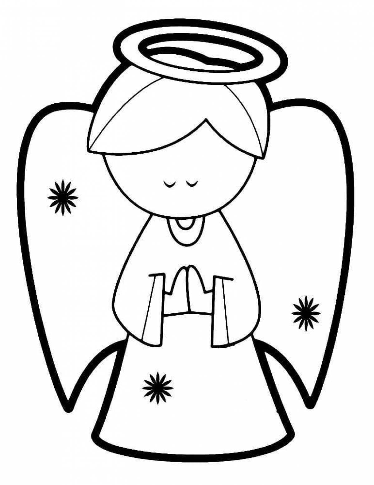 Coloring book angel from heaven for kids