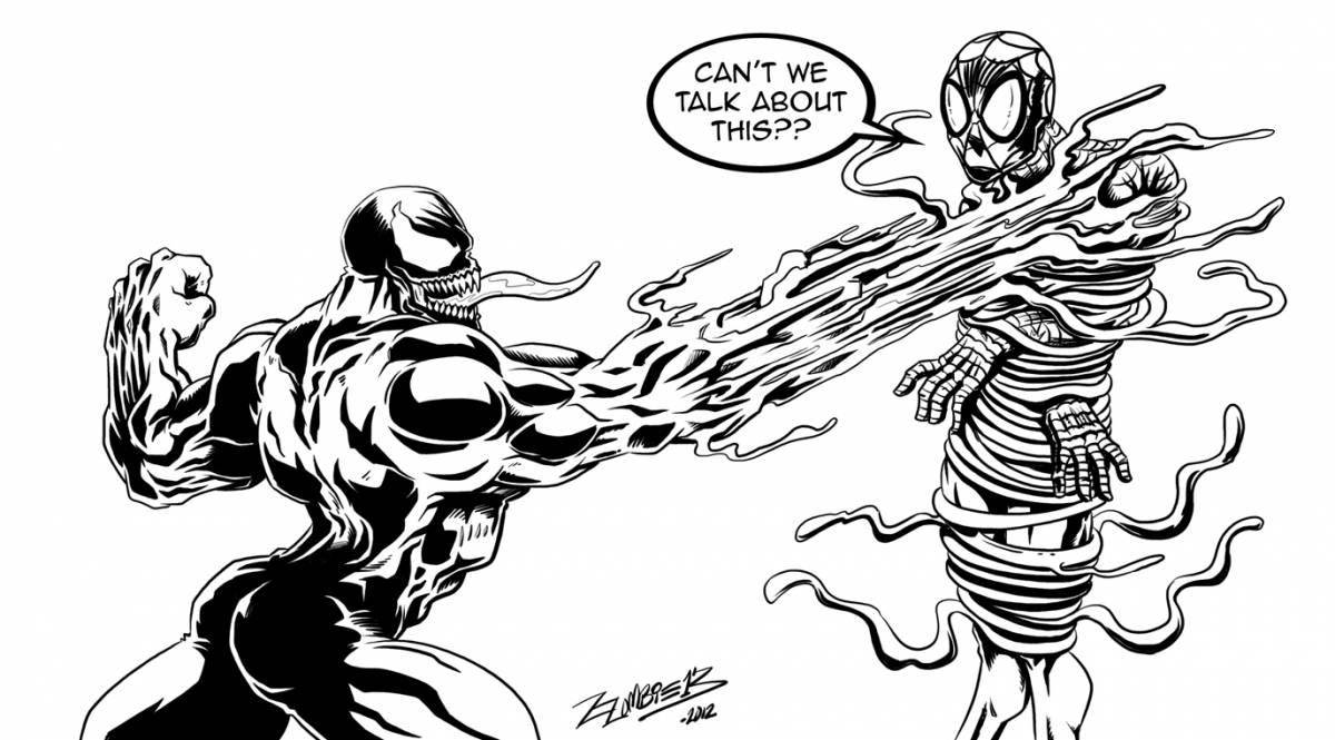 Great coloring spider-man and venom