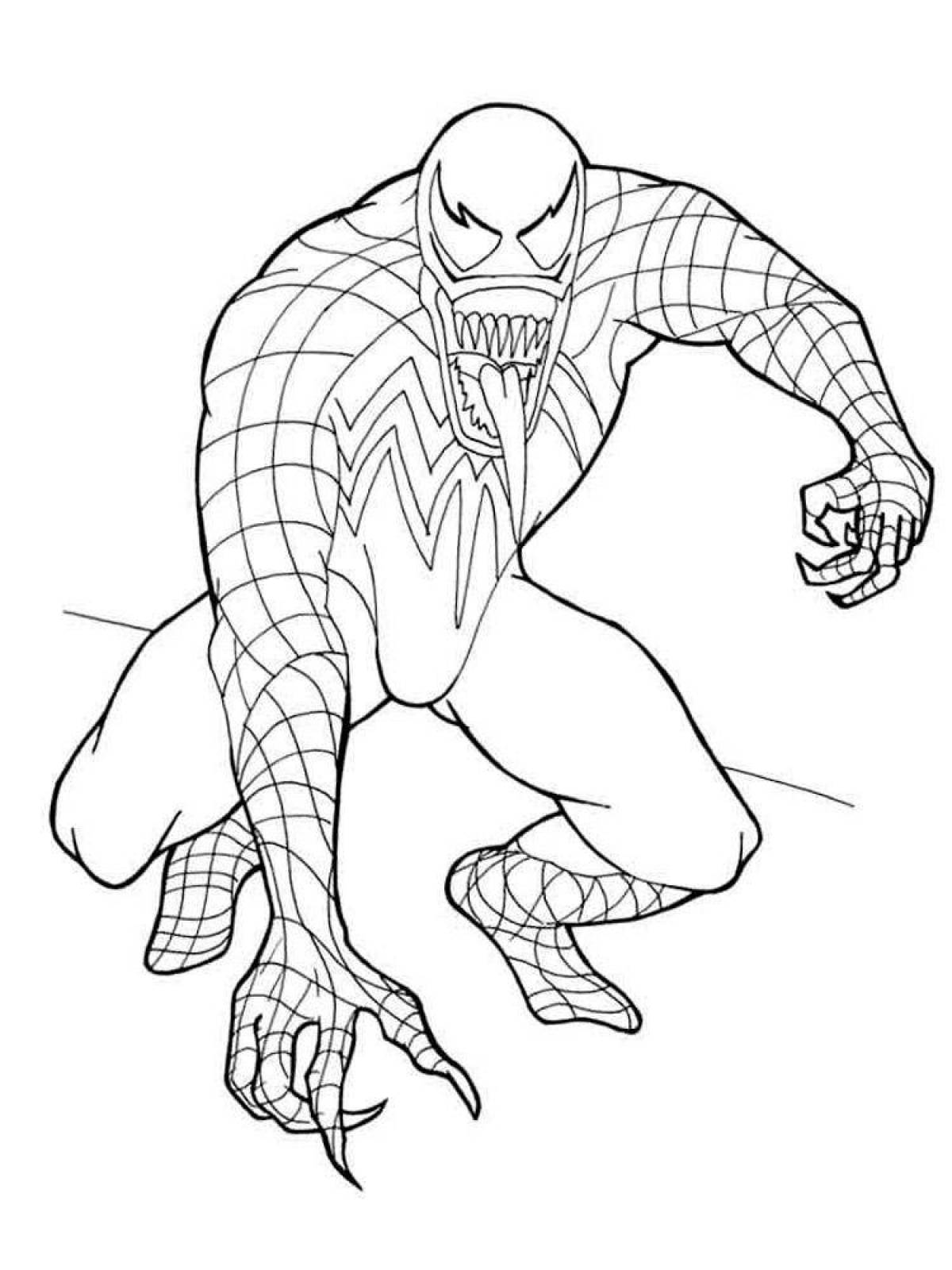 Spider-Man and Venom Rampant Coloring Page