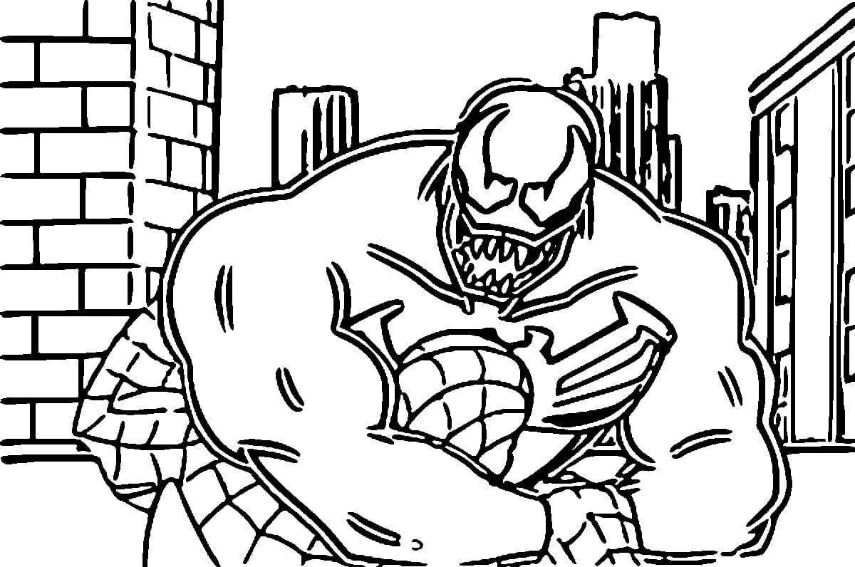 Spiderman and venom magnanimous coloring book